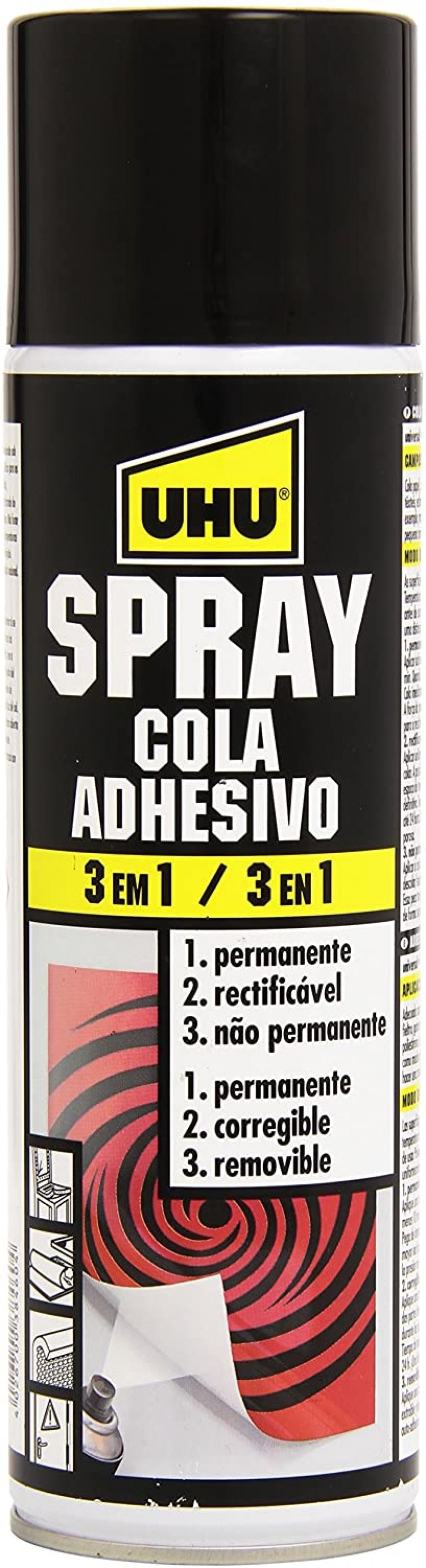 Bote pegamento adhesivo spray 3 en 1 500ml uhu