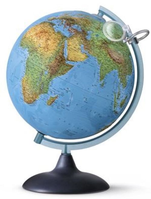 ESFERA URANIO RELIEVE 30CM CON LUZ E LUPA