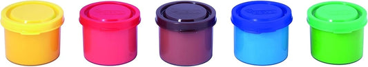 CAJA DE 5 BOTELLAS DE PINTURA PARA DEDOS JOVI DE 35 ML. COLORES INCLUIDOS.