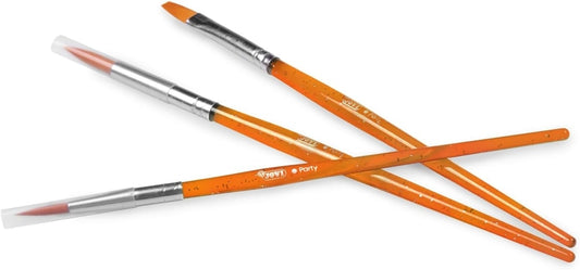 BLISTER 3 PINCELES MAQUILLAJE PLANO FINO Y REDONDO