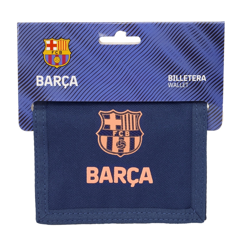 Cartera con el logo del FC Barcelona, segunda equipación, 12,5 x 9,5 x 1 cm