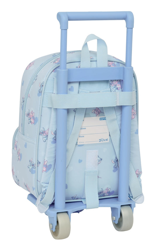 MOCHILA 232 BOLSILLOS FRONTALES+CARRO 805 STITCH 22x27x10cm