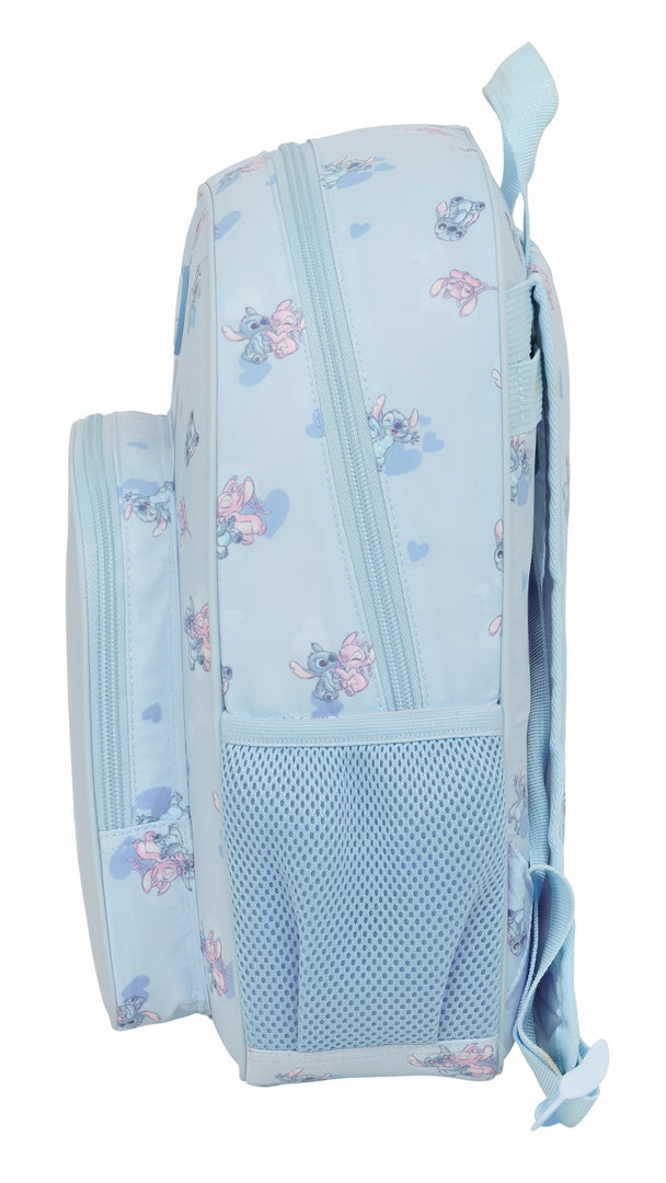 MOCHILA INFANTIL ADAPTABLE CARRO STITCH 28x34x10cm