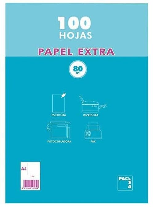 Paquete sencillo A4 de 100 g, 80 g PACSA