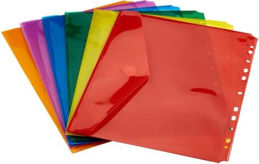 PAQ/6 CARTAFOL SOBRE A4 MULTITALADRO PECHE VELCRO