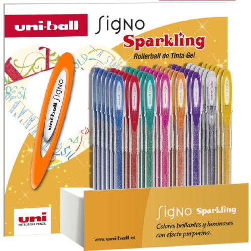 Bolígrafos EXP 48 UNI-BALL SIGN color morado brillante