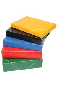 Carpeta proyectos gomas folio carton gofrado lomo 5cm negro serie mallorca