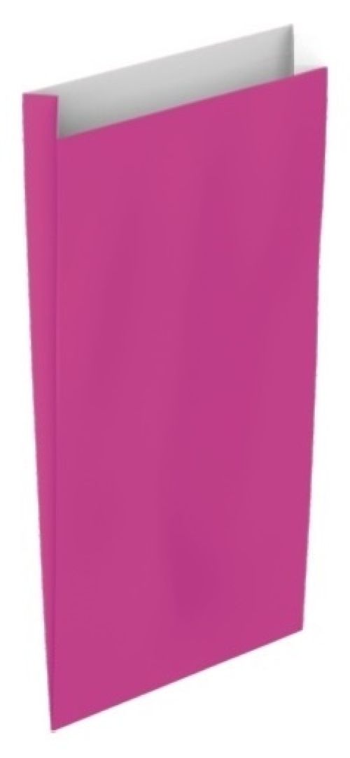 PAQ/25 EN BOLSA DE PAPEL KRAFT COLOR FUCSIA 15X6X30CM S