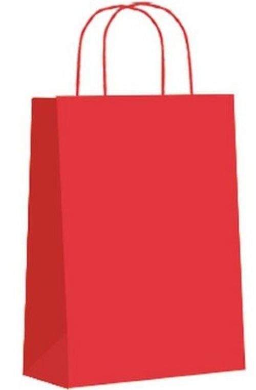 C/50 BOLSAS DE CELULOSA BLANCA COLOR ROJO 18X8X24CM XS