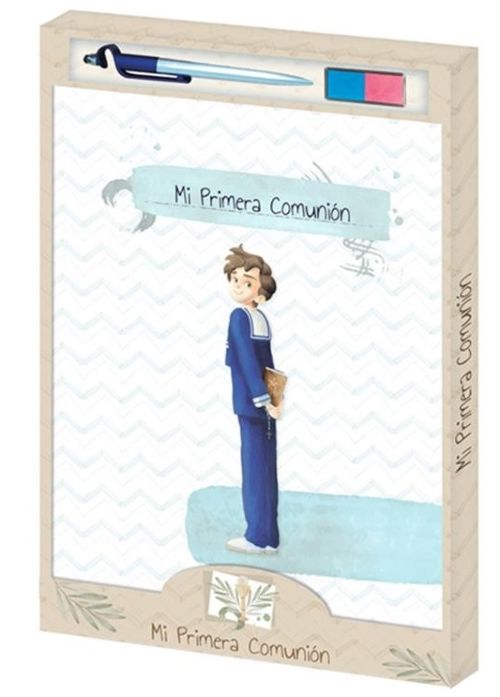 LIBRO COMUNION NIÑO + BOLIGRAFO + TAMPON