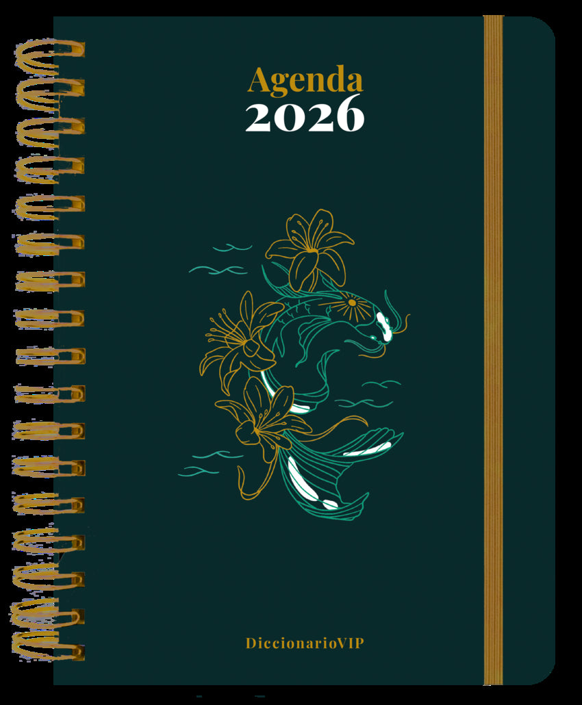 Agenda anual diaria 2026 "DiccionarioVip"