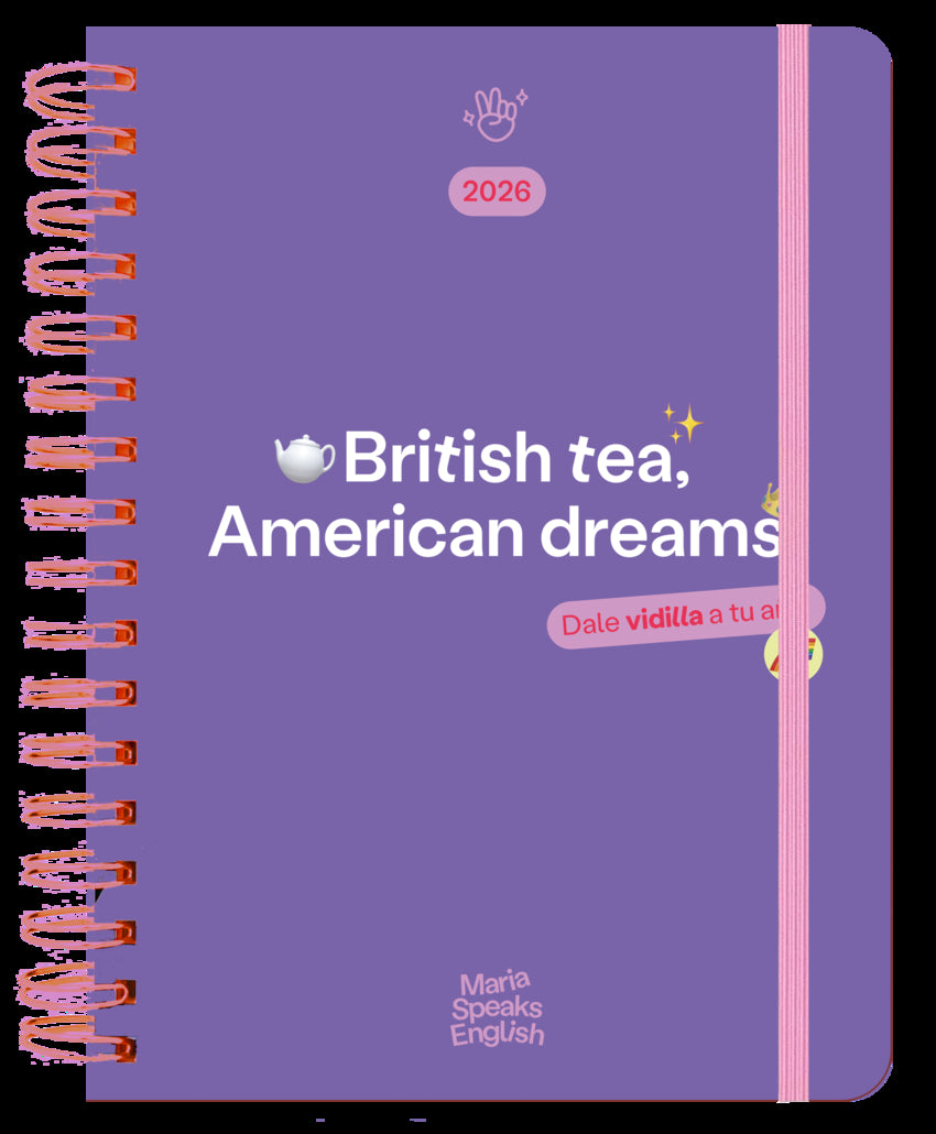 Agenda anual semanal 2026 María Speaks English