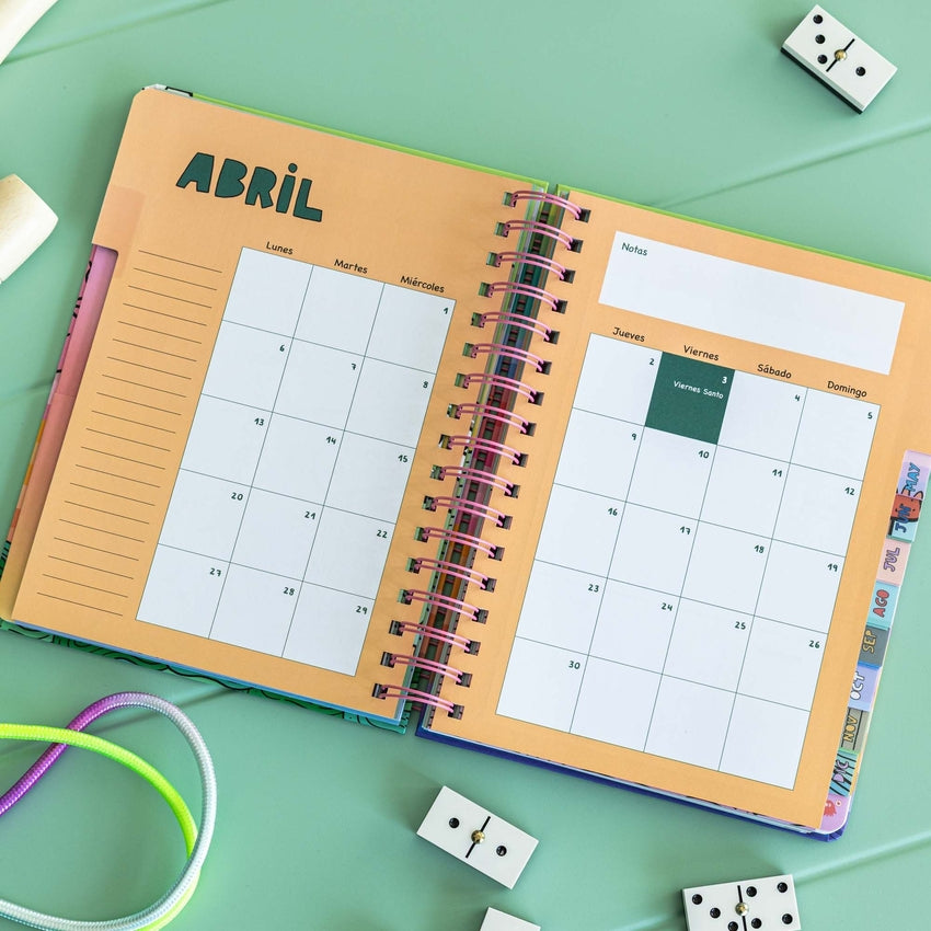 Agenda semanal anual 2026 72 kilos