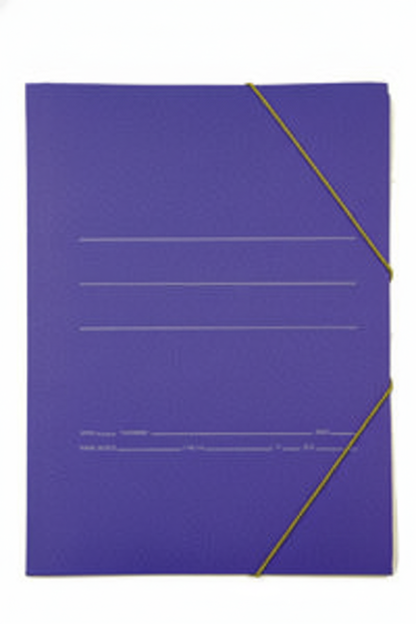 PAQ/20 CARPETA CARTON Fº GOMAS Y SOLAPAS AZUL