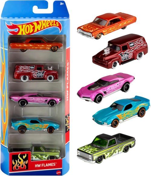PAQUETE DE 5 COCHES BÁSICOS HOT WHEELS INCLUIDOS