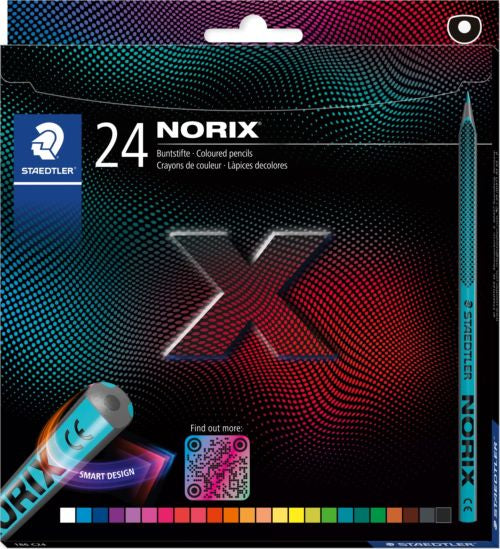 Estuche de 24 lápices de colores surtidos Norix