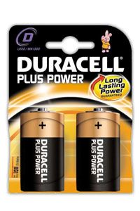 BLÍSTER DE 2 PILAS DURACELL PLUS LR20 (D)