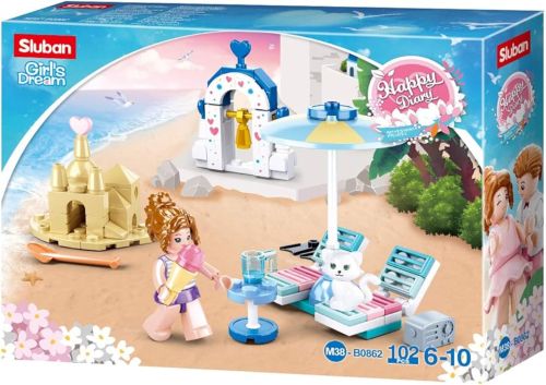 DÍA DE PLAYA DE ENSUEÑO PARA NIÑAS 102 PIEZAS