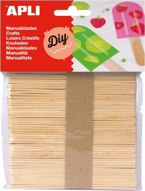 BOLSA 50 PALOS POLO NATURAL 114X10MM