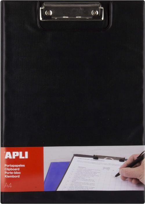 CARPETA A4 CON PINZA SUPERIOR POLIPROPILENO NEGRO