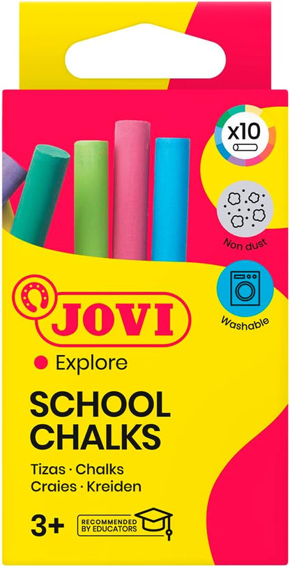 CAJA DE 10 TIZAS DE COLORES JOVI