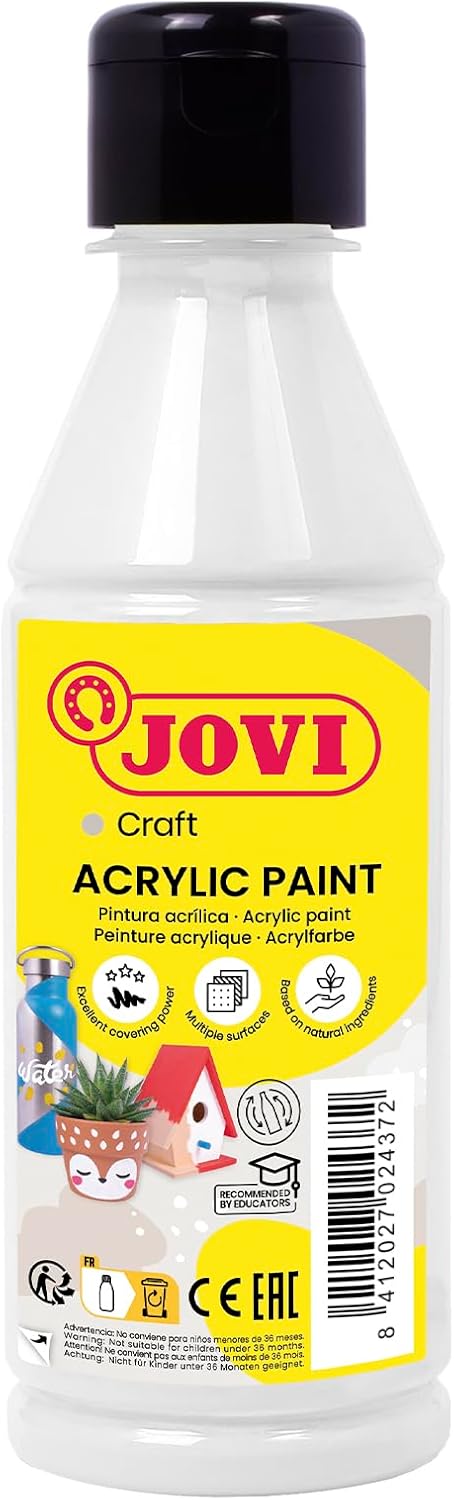 BOTE JOVIDECOR PINTURA ACRÍLICA BLANCA 250ML