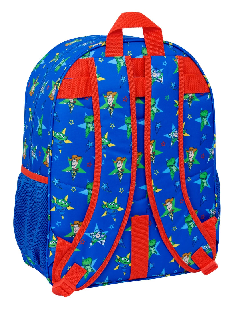 MOCHILA JUNIOR ADAPTABLE CARRO TOY STORY GOOD VIBES 32X38X12CM