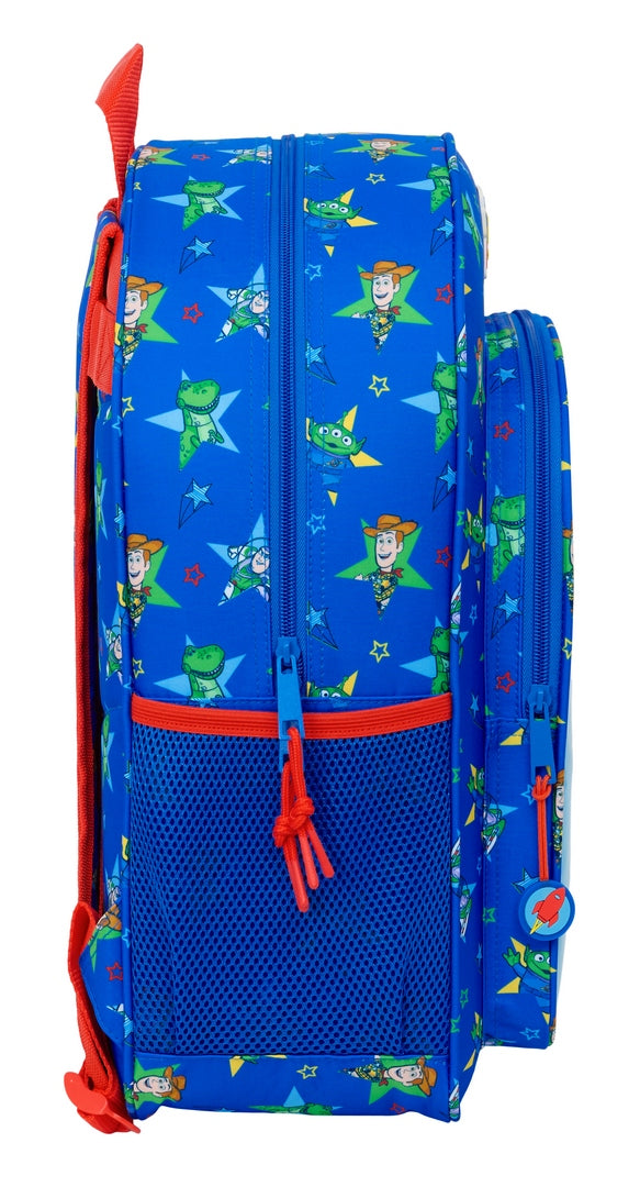 MOCHILA JUNIOR ADAPTABLE CARRO TOY STORY GOOD VIBES 32X38X12CM