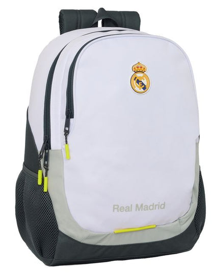 Mochila adaptable para coche del Real Madrid, talla 25/26, 32 x 44 x 16 cm