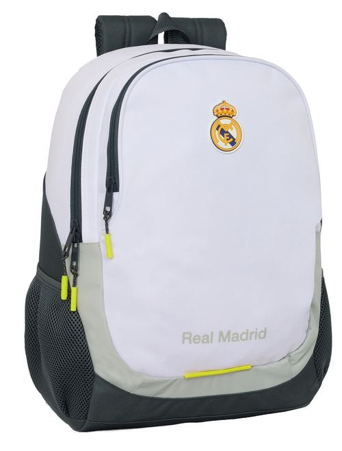 Mochila adaptable para coche del Real Madrid, talla 25/26, 32 x 44 x 16 cm