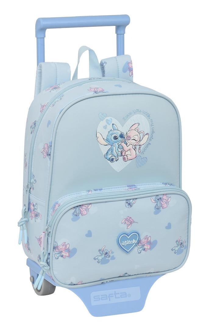 MOCHILA 232 BOLSILLOS FRONTALES+CARRO 805 STITCH 22x27x10cm