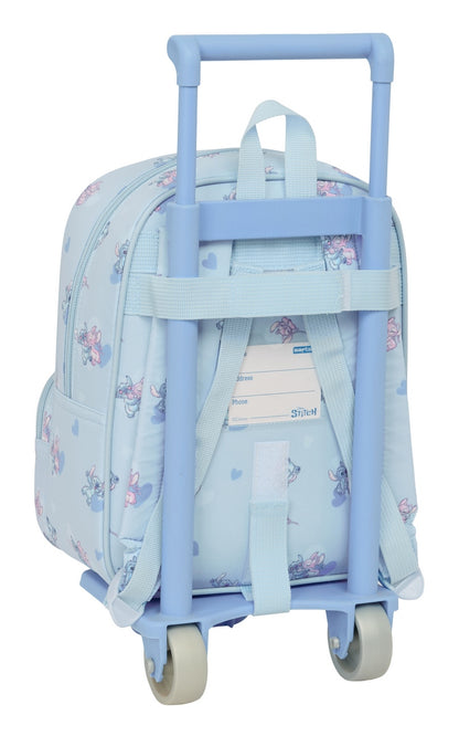 MOCHILA 232 BOLSILLOS FRONTALES+CARRO 805 STITCH 22x27x10cm