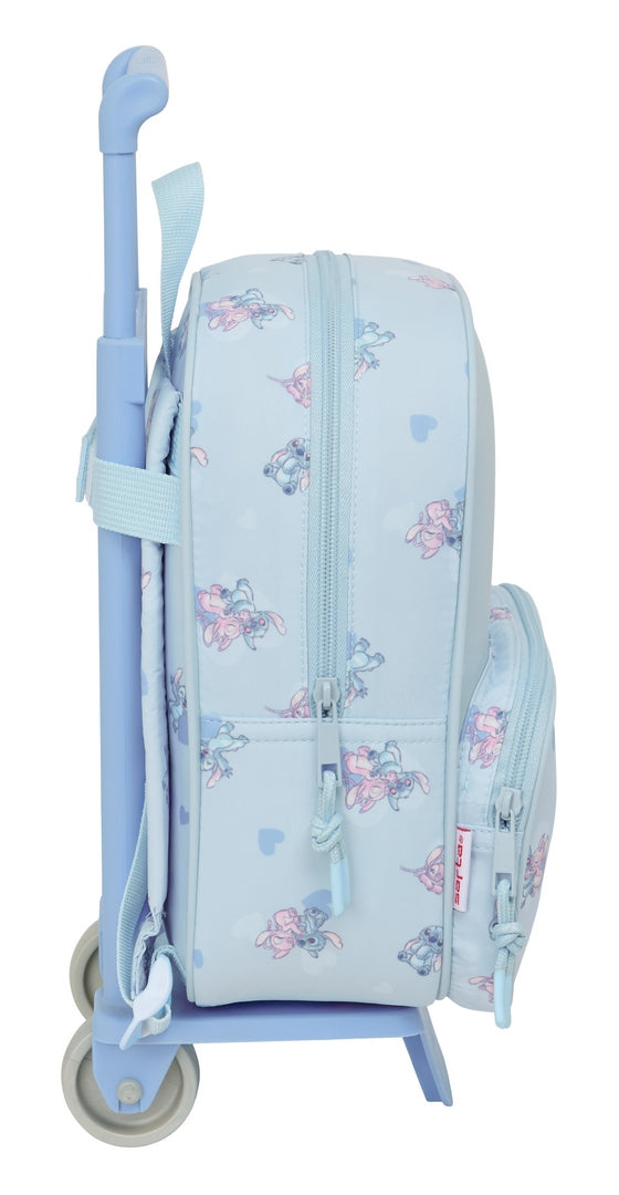 MOCHILA 232 BOLSILLOS FRONTALES+CARRO 805 STITCH 22x27x10cm