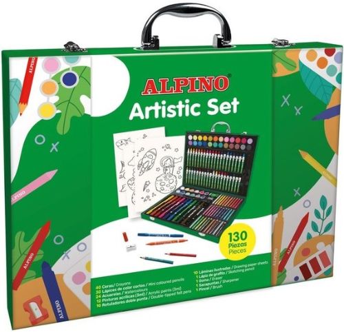 MALETIN ALPINO ARTISTIC SET CON 130 PEZAS