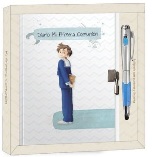 DIARIO COMUNION NIÑO + BOLIGRAFO MULTIFUNCION