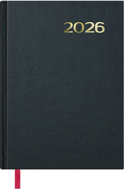 Agenda año 2026 sintex negro 14x20cm día página dohe