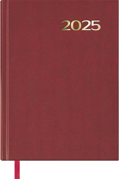 Agenda año 2026 sintex burdeos 14x20cm día página dohe
