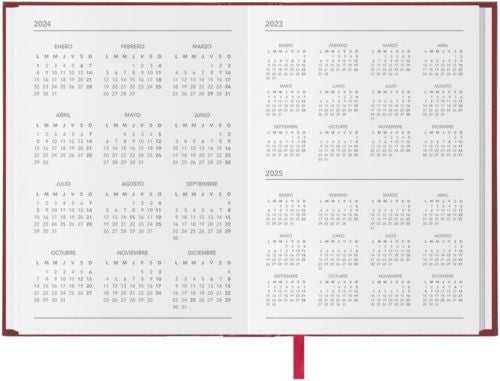 Agenda año 2026 sintex burdeos 14x20cm día página dohe