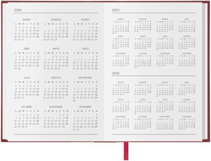 Agenda año 2026 sintex burdeos 14x20cm día página dohe