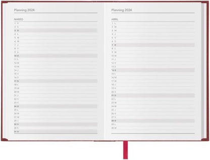 Agenda año 2026 sintex burdeos 14x20cm día página dohe