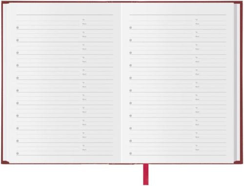 Agenda año 2026 sintex burdeos 14x20cm día página dohe