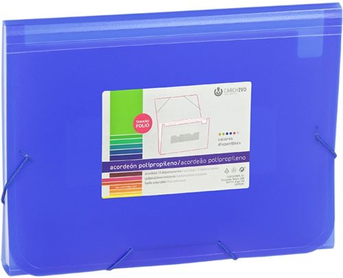 CARTAFOL FUELLE Fº AZUL PP 13 DEPARTAMENTOS