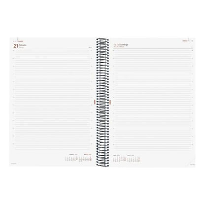 Agenda anual espiral 2026 día página e40 21,0x29,7cm negro