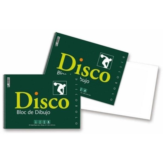 Bloc de dibujo de discos en espiral 130G 230X330MM 20H SIN MARCO