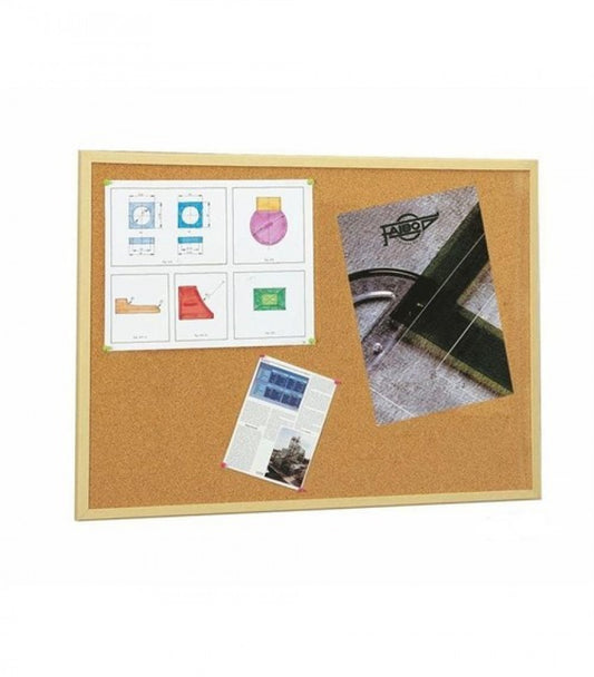 TABLERO DE CORCHO 60X90CM MARCO DE MADERA FAIBO