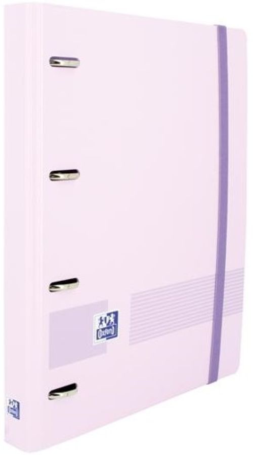 Carpebloc polyfoam a4+ 4 anillas 35mm con recambio cuadrícula 5x5 color malva pastel