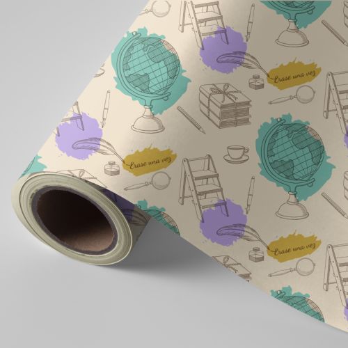 BOBINA PAPEL REGALO FANTASIA T/AÑO 31CMX2KG