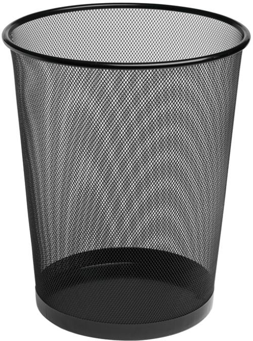 Cubo de basura de rejilla metálica 24x34 18 litros negro