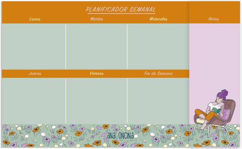 PLANIFICADOR SEMANAL MESA ANA ONCINA