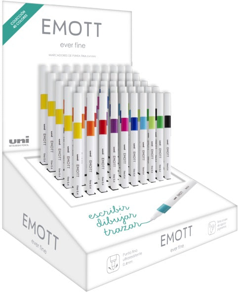 Marcador Emott Exp 50 Uni punta fina 0,4 mm colores surtidos